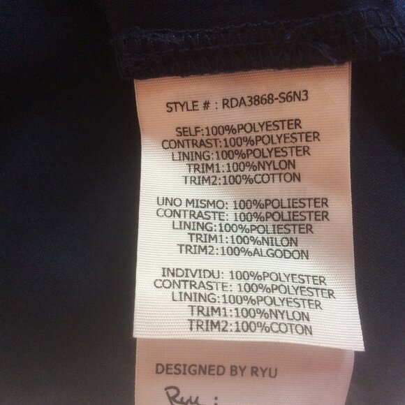 Ryu Anthropologie Blue/White Polka Dot Lace Vintage Inspired Swing Lined Dress L - Picture 4 of 6